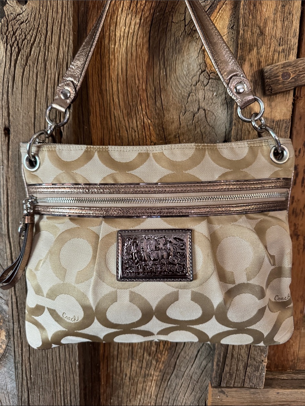 Coach Poppy Signature C/Op Art C Crossbody & Shoulder Bag